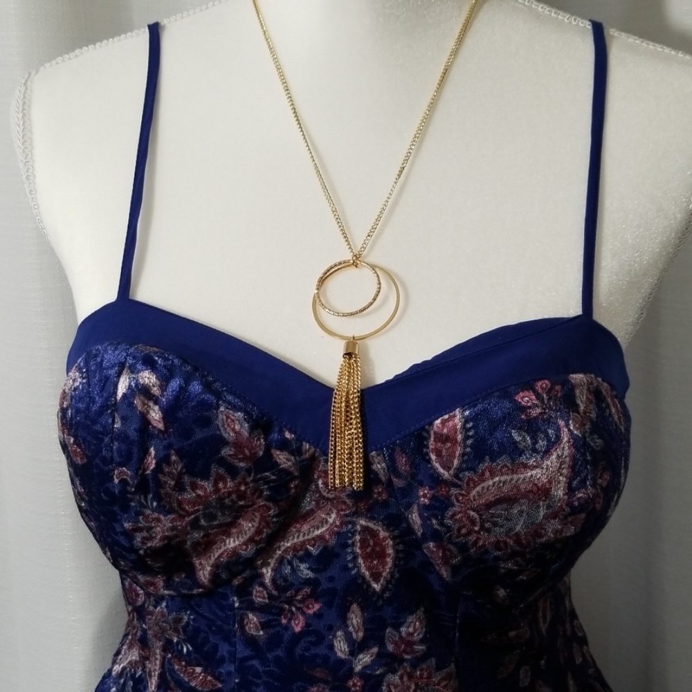 Paisley pattern spaghetti straps sundress  size S - Picture 2 of 8